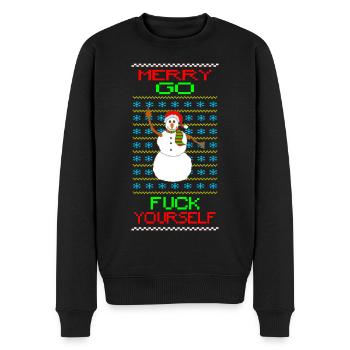 Go Fuck yourself ugly X-Mas - Männer Premium Bio Pullover - Schwarz - Vorne - Nico (187cm)