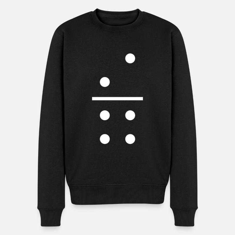 Domino Stein 2/4 - Männer Premium Bio Pullover - Schwarz