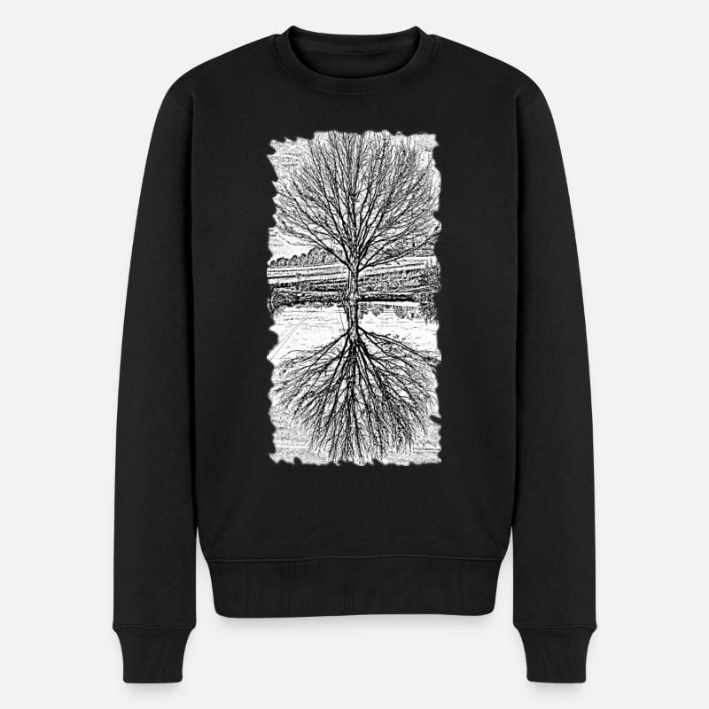 arbre - Pull Premium bio Homme - noir
