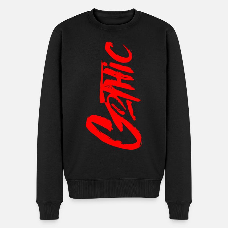 GOTHIC Goth Goths Gothik Gotisch - Männer Premium Bio Pullover - Schwarz