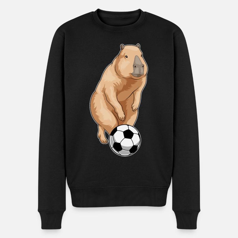 Capybara Joueur De Football - Pull Premium bio Homme - noir