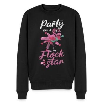 Poolparty Party Urlaub Partyzeit - Männer Premium Bio Pullover - Schwarz - Vorne - Nico (187cm)