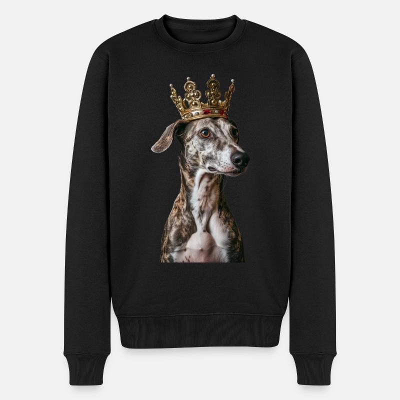 Whippet - Männer Premium Bio Pullover - Schwarz