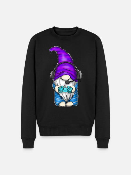 Gamer Gaming Gnome - Men's Premium Organic Jumper - black