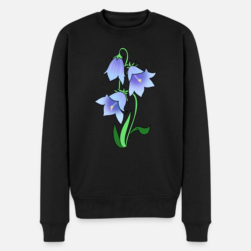 Glockenblume - Männer Premium Bio Pullover - Schwarz