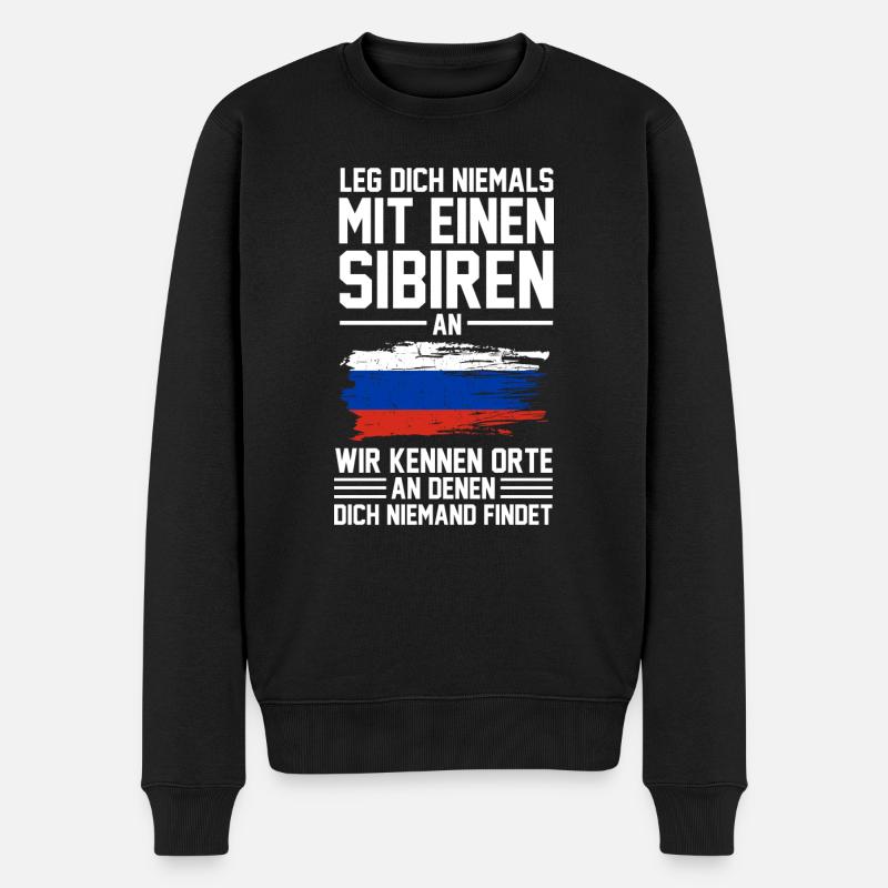 Nowosibirsk Russland Sibire Sibirien - Männer Premium Bio Pullover - Schwarz