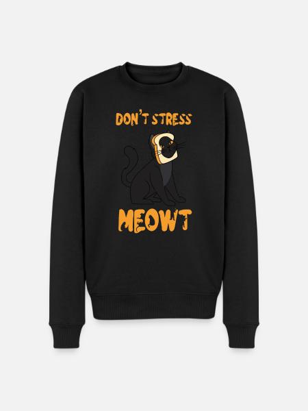 Don't Stress Meowt - Men's Premium Organic Jumper - black