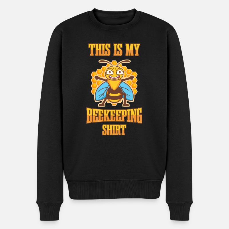 Beekeeping Ironic Quote Bienenwachs Beehive - Männer Premium Bio Pullover - Schwarz