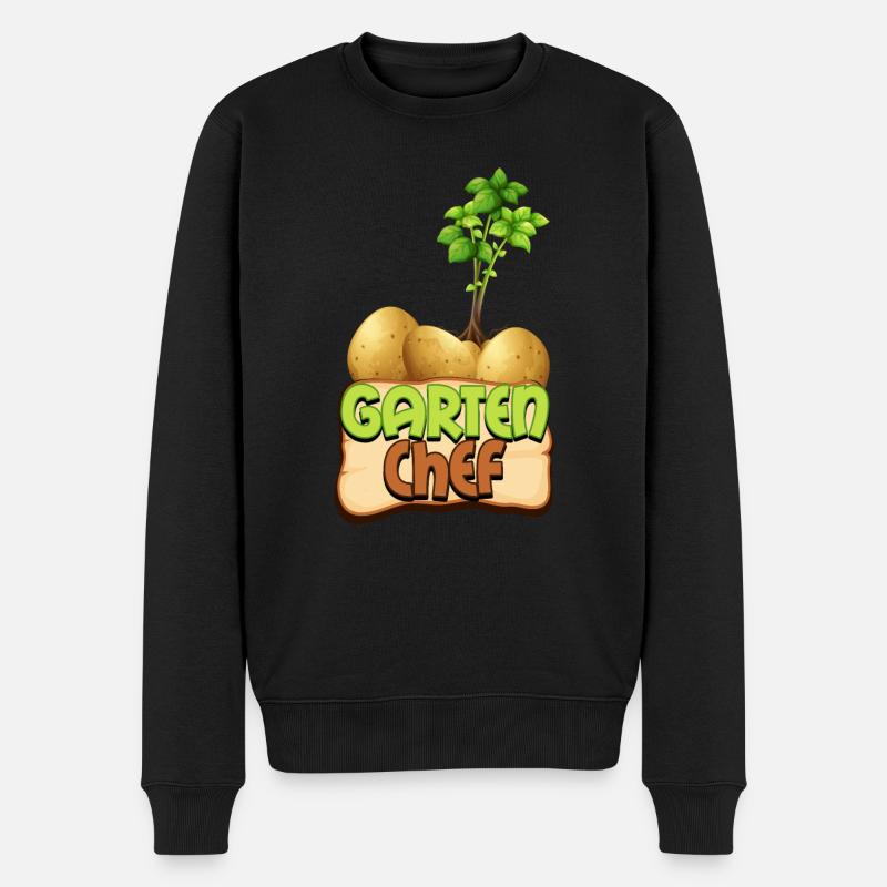 Lustiges Gärtner Spruch Design - Männer Premium Bio Pullover - Schwarz