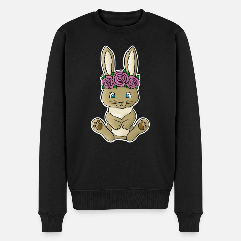 Hanni Hase - Männer Premium Bio Pullover - Schwarz