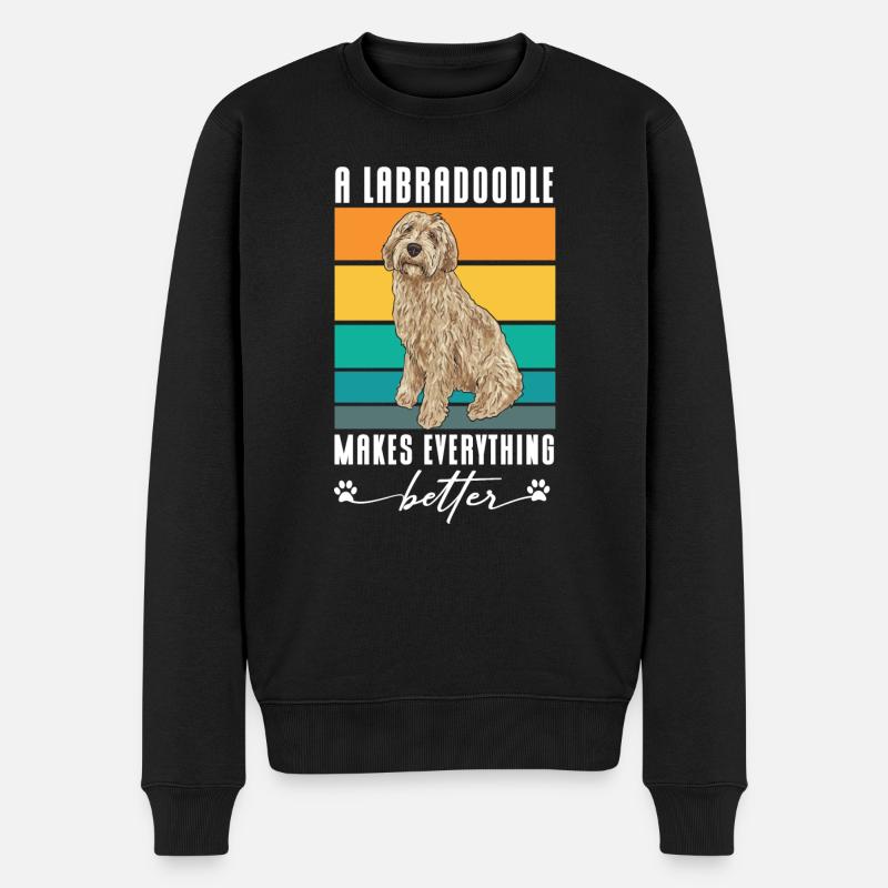 Labradoodle Hund - Männer Premium Bio Pullover - Schwarz