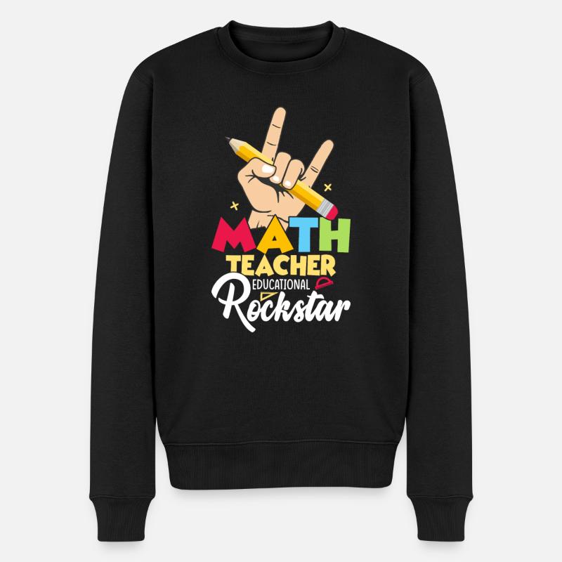 Math Teacher Educational School Education - Männer Premium Bio Pullover - Schwarz