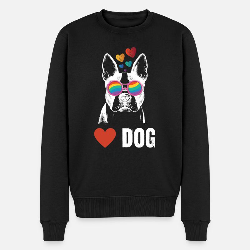 love dog - Pull Premium bio Homme - noir