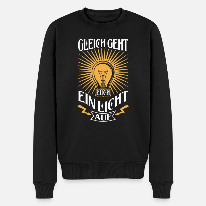 Lichttechnik Beleuchtungstechniker Lichttechniker - Männer Premium Bio Pullover - Schwarz