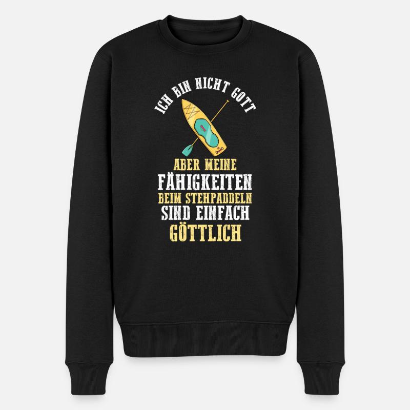 Stand Up Paddeling - Männer Premium Bio Pullover - Schwarz
