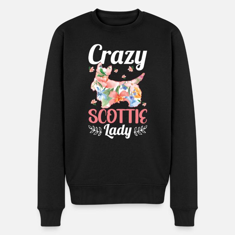 Scottish Terrier Scottie Hund - Männer Premium Bio Pullover - Schwarz