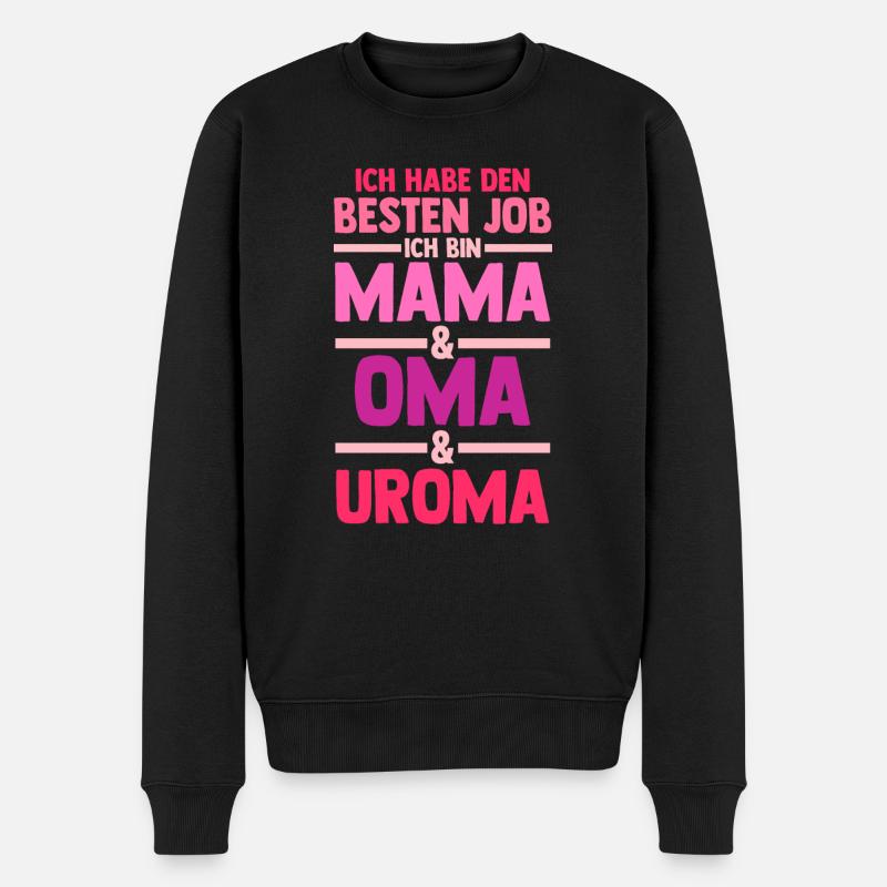 Mutter Mama Oma Uroma - Männer Premium Bio Pullover - Schwarz