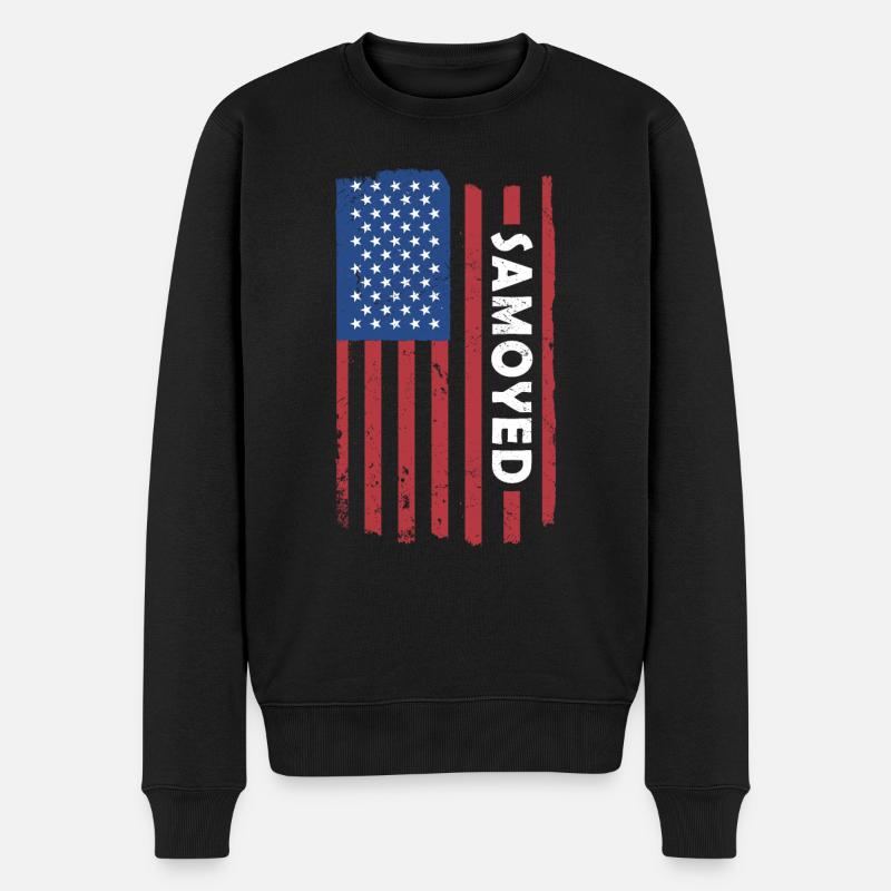 Drapeau Samoyède américain - Pull Premium bio Homme - noir