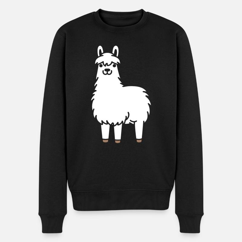 lama - Pull Premium bio Homme - noir