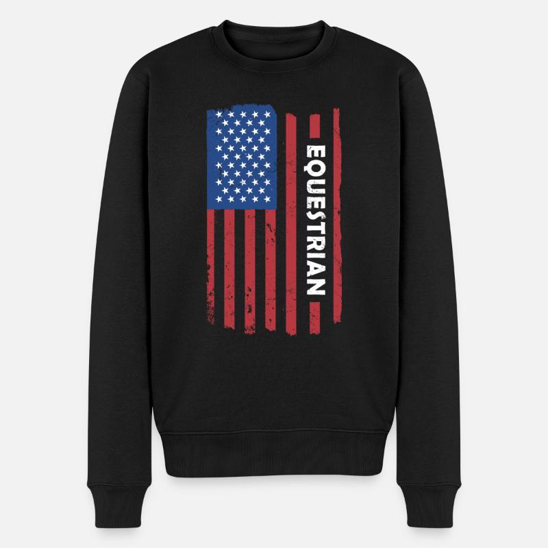 Sport Us Drapeau Équestre - Pull Premium bio Homme - noir