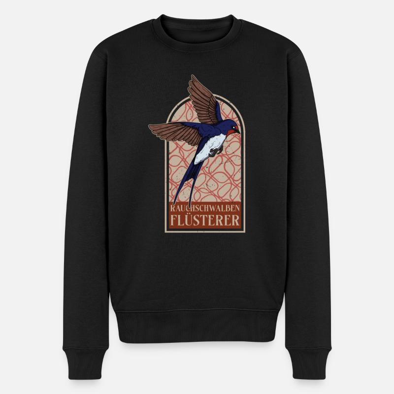 Hirondelle rustique Whisperer Autriche oiseau - Pull Premium bio Homme - noir