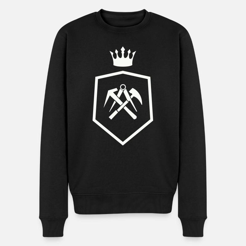 Armoiries du couvreur - Pull Premium bio Homme - noir