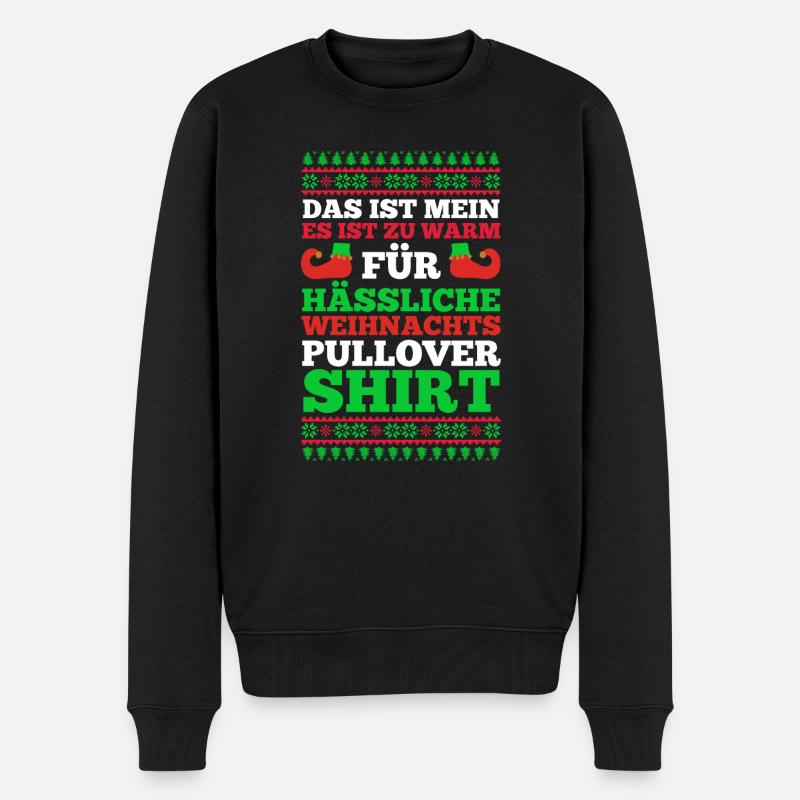 Weihnachtsmann Weihnachten Hässliche Weihnachten - Männer Premium Bio Pullover - Schwarz