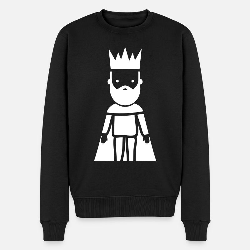 Pictogramme du roi - Pull Premium bio Homme - noir