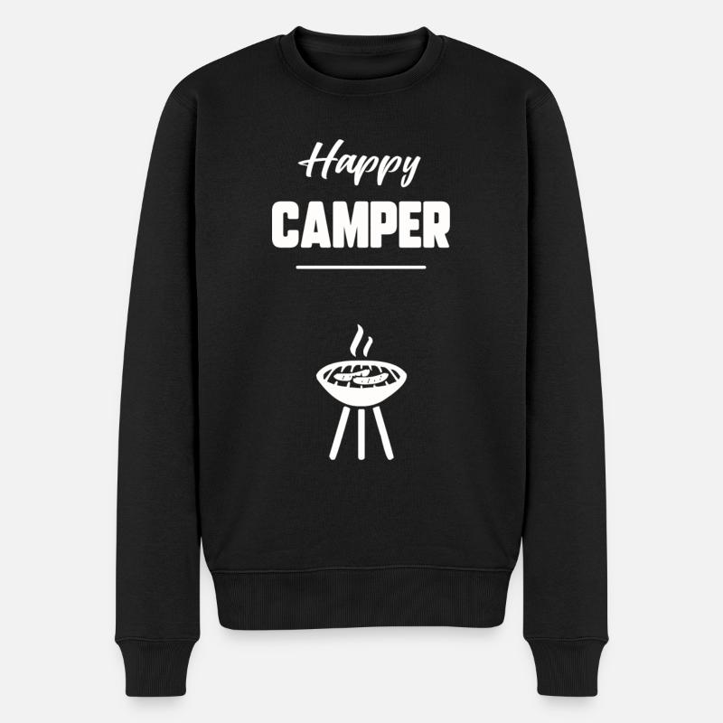 Happy camper - Pull Premium bio Homme - noir
