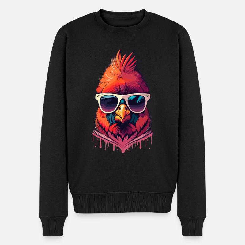 Cardinal Vogel rouge - Pull Premium bio Homme - noir