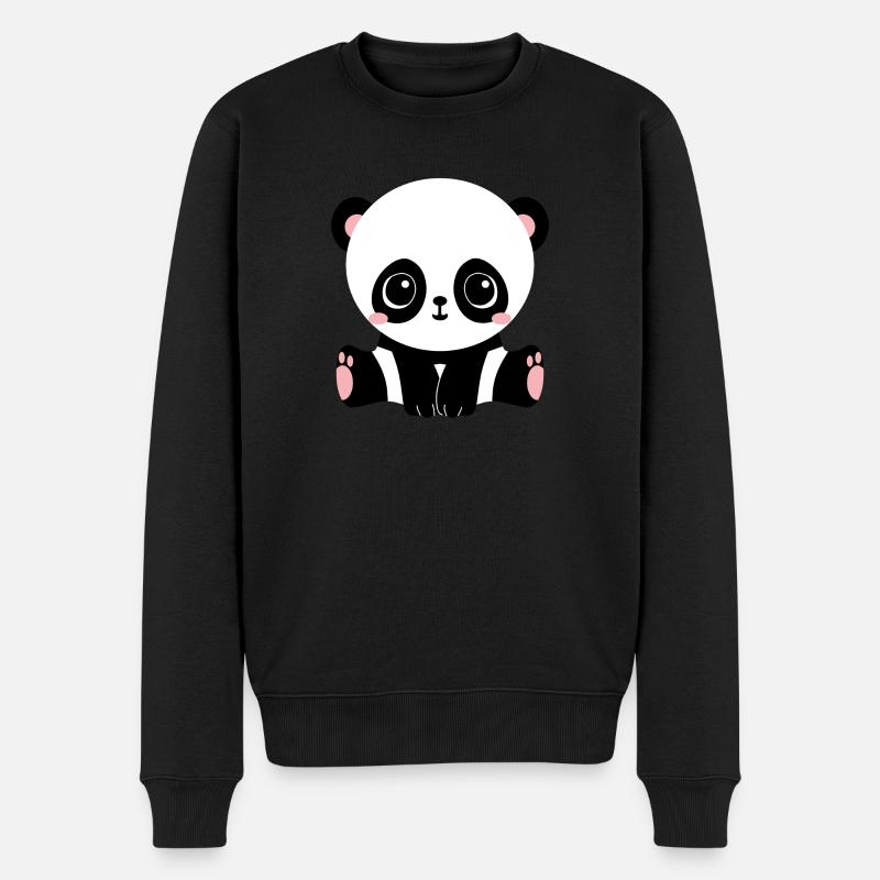 Panda - Pull Premium bio Homme - noir