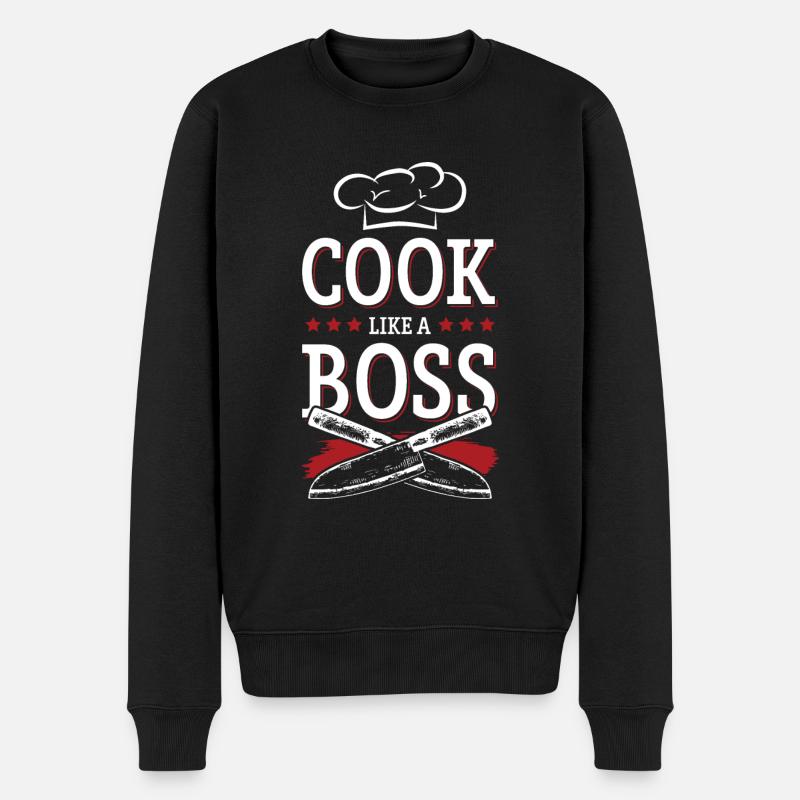 boss chef cuisinier - Pull Premium bio Homme - noir