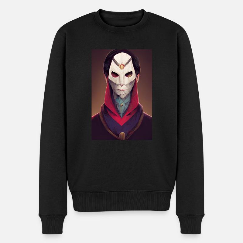Dracula Artwork - Männer Premium Bio Pullover - Schwarz