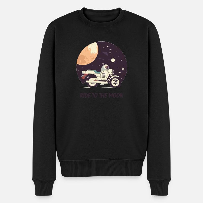 Ritt zum Mond - Männer Premium Bio Pullover - Schwarz