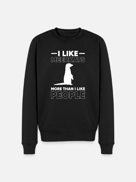 Erdmännchen - Männer Premium Bio Pullover - Schwarz