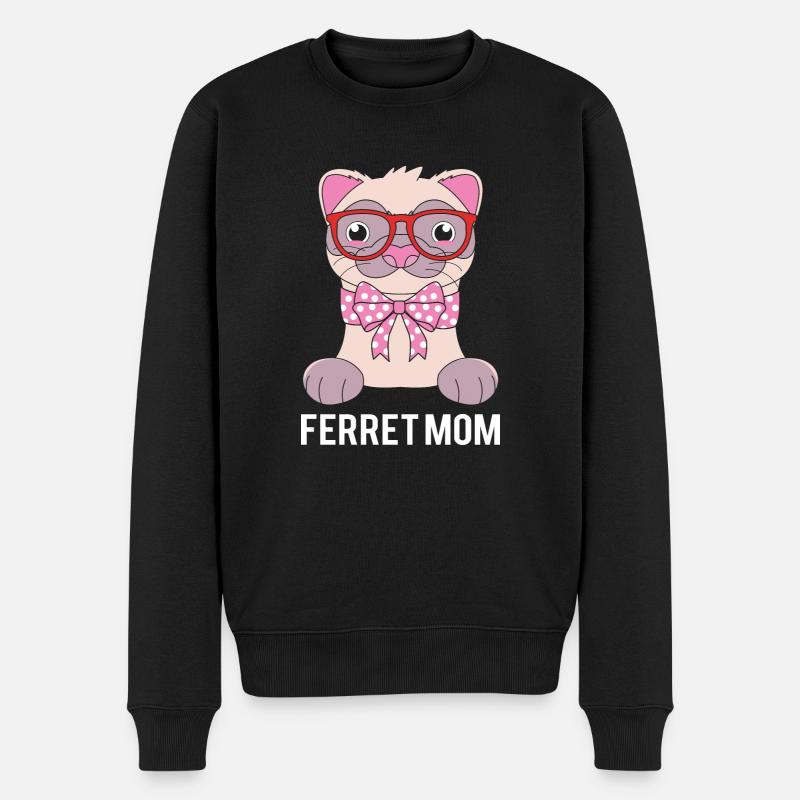 Frettchen - Männer Premium Bio Pullover - Schwarz