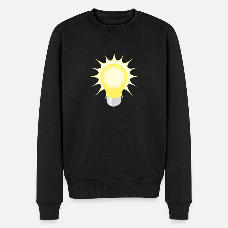 light bulb - Men's Premium Organic Jumper - black