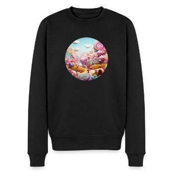 Mondes de rêve : votre style, votre voyage - Pull Premium bio Homme - noir - Devant - Nico (187cm)