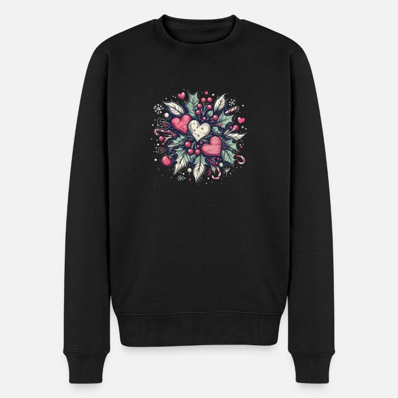 Kiss Me - Männer Premium Bio Pullover - Schwarz