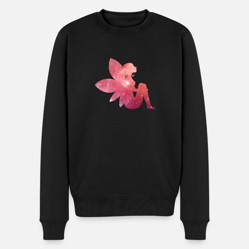 fairy - Fee - Männer Premium Bio Pullover - Schwarz