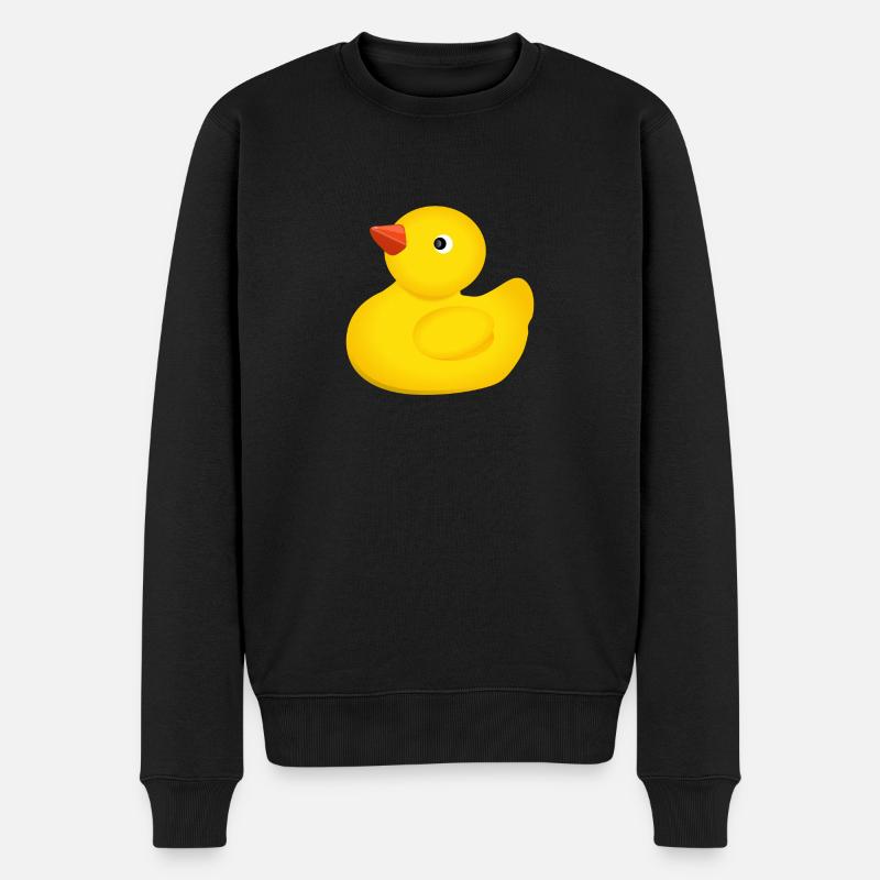 Badeente - Männer Premium Bio Pullover - Schwarz