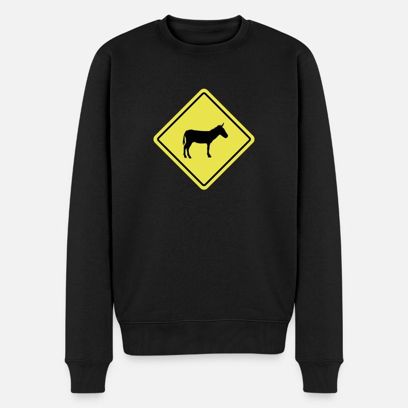 Connexion âne - Pull Premium bio Homme - noir