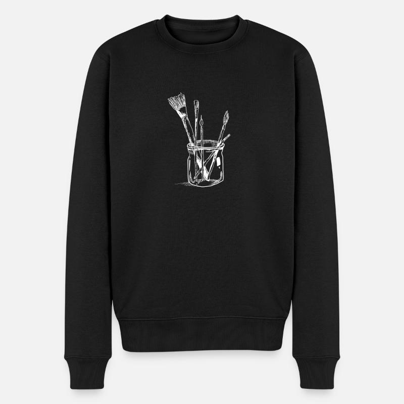 Brosse dans le verre - Pull Premium bio Homme - noir