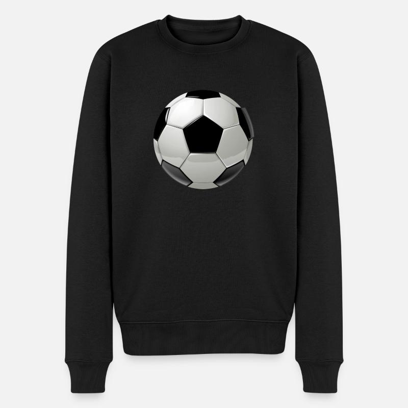 Fussball - Männer Premium Bio Pullover - Schwarz