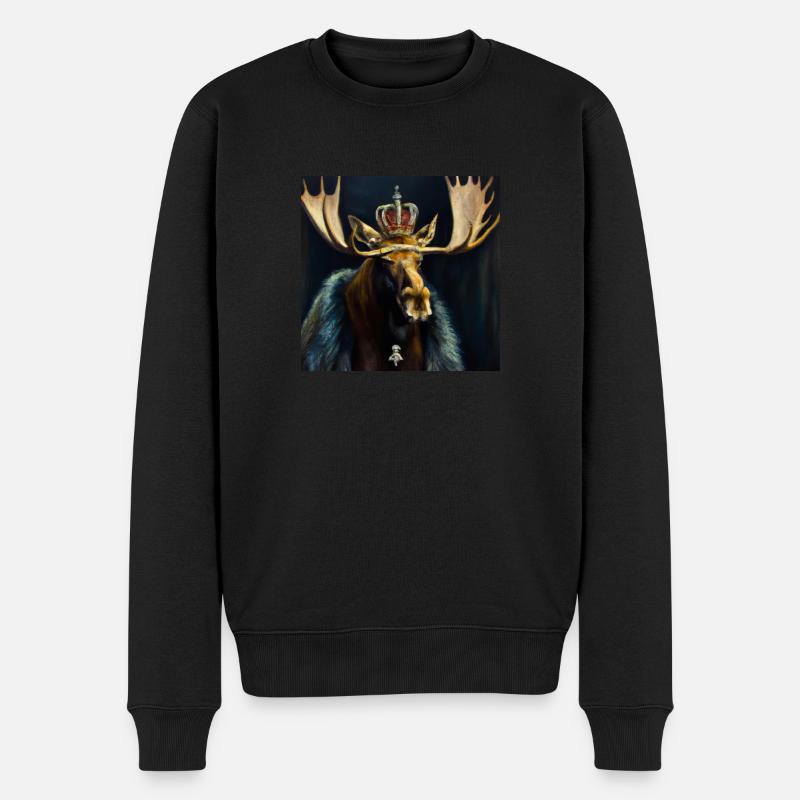 Roi des élans - Pull Premium bio Homme - noir