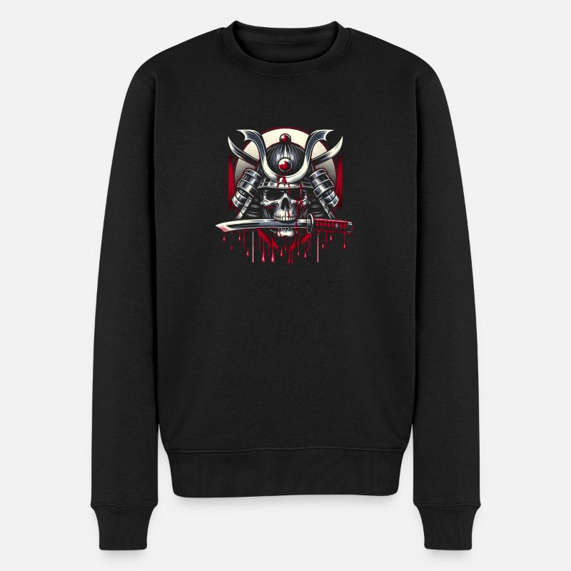 Samurais letztes Gefecht - Männer Premium Bio Pullover - Schwarz