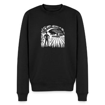Fier agriculteur - Pull Premium bio Homme - noir - Devant - Nico (187cm)