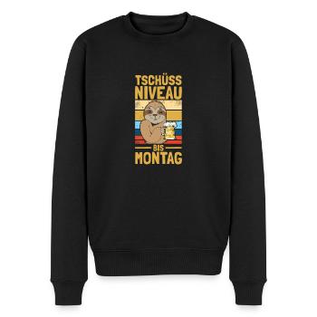 Tschüss Niveau Biertrinker Bierliebhaber - Männer Premium Bio Pullover - Schwarz - Vorne - Nico (187cm)