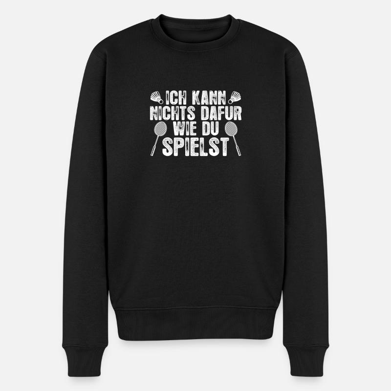 Federball Badminton Badmintonspieler - Männer Premium Bio Pullover - Schwarz