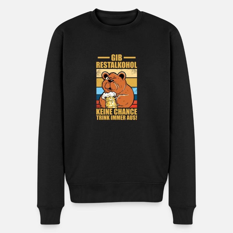 Restalkohol Biertrinker Bierliebhaber Bier - Männer Premium Bio Pullover - Schwarz